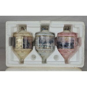 Thomas Kinkade's Heirloom‎ Glass Ornament Collection Lot of 3 Bradford Edition
